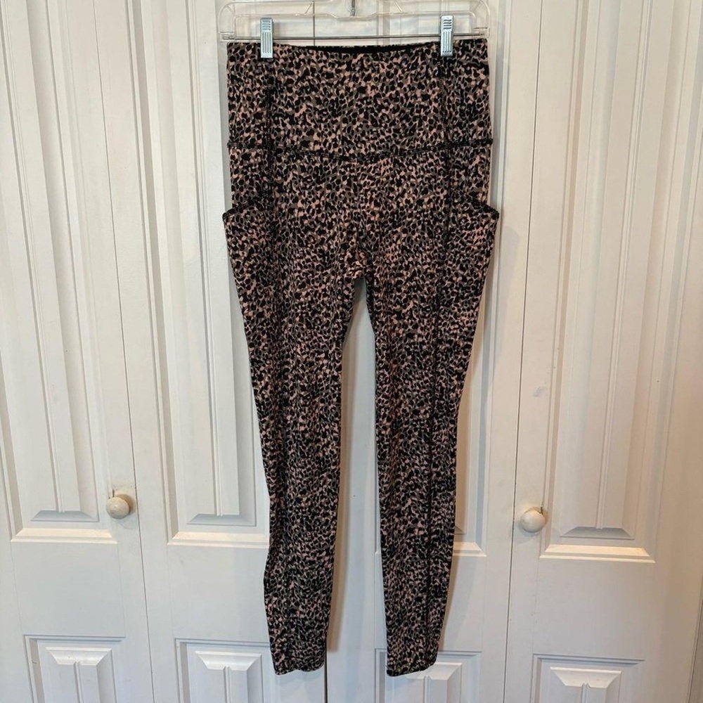 Chico's Leopard Print Leggings in Black and Brown